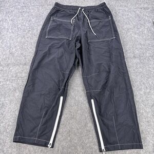Movement Pants Women Small Black Nylon Track Zip Leg Drawstring Urban Outfitters